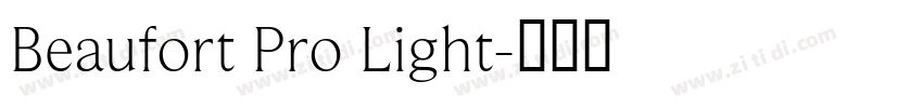 Beaufort Pro Light字体转换